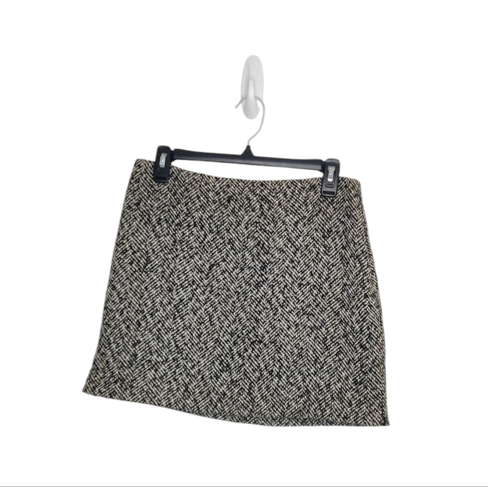 J.Crew Women's Tweed Mini Skirt Size 6 Black & White